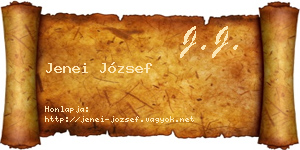 Jenei József névjegykártya