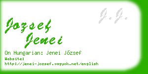 jozsef jenei business card
